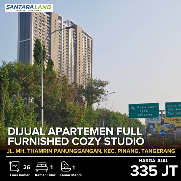 Dijual Apartemen Full Furnished Cozy Studio