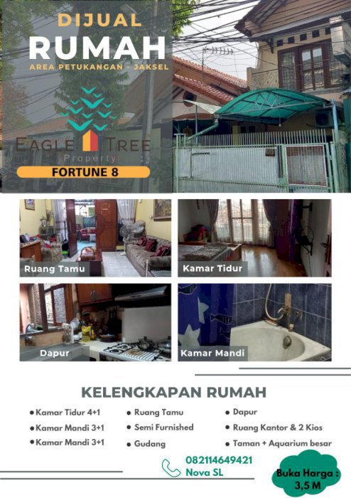 Rumah SIap Huni dan sudah ada Ruang kantor + Dua Kios