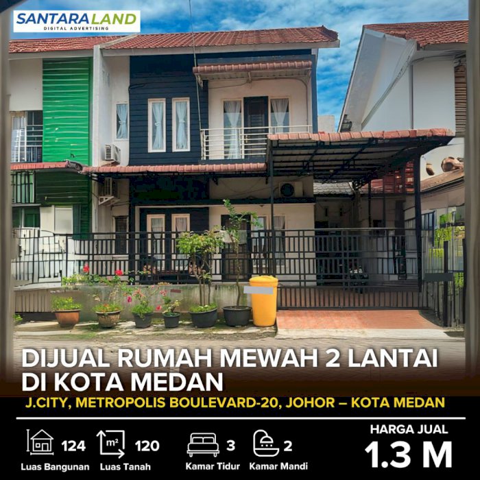 Dijual Rumah Mewah 2 Lantai di Kota Medan