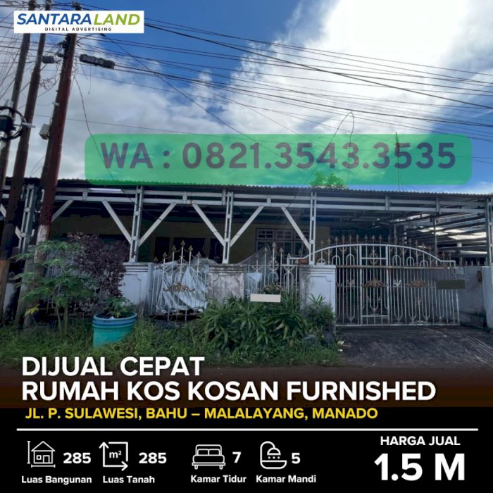 DIJUAL CEPAT Rumah Kos-Kosan Furnished