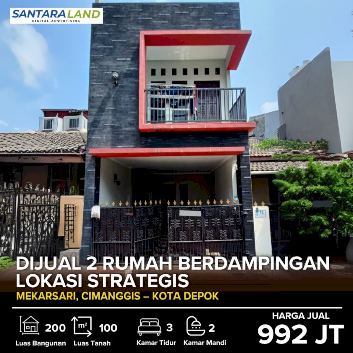 Dijual 2 Rumah Berdampingan – Lokasi Strategis