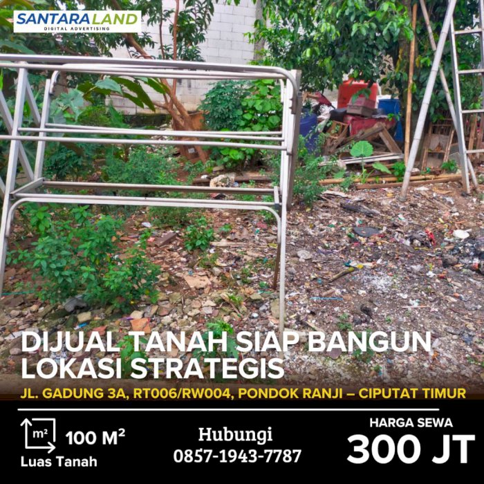 Dijual Tanah Siap Bangun Lokasi Strategis
