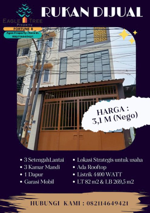 RUKAN DIJUAL BISA UNTUK KANTOR TOKO ATAU TEMPAT TINGGAL