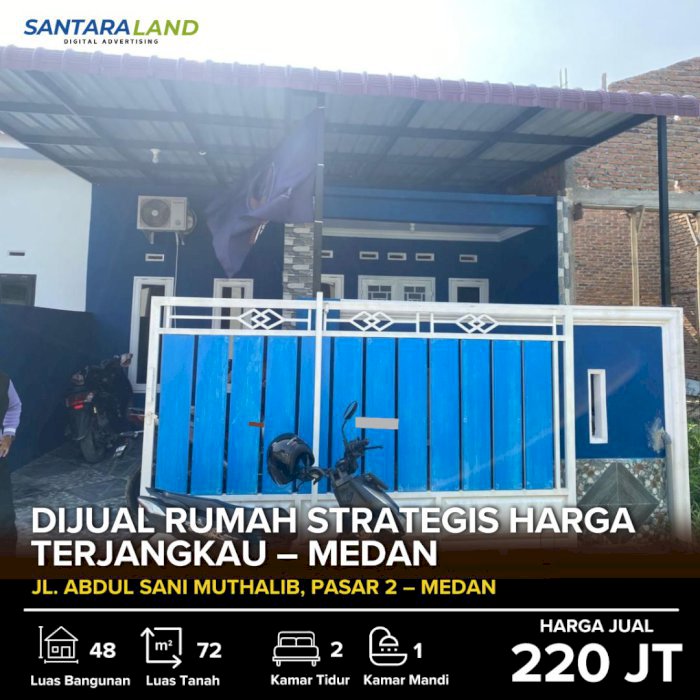 Dijual Rumah Strategis Harga Terjangkau – Medan