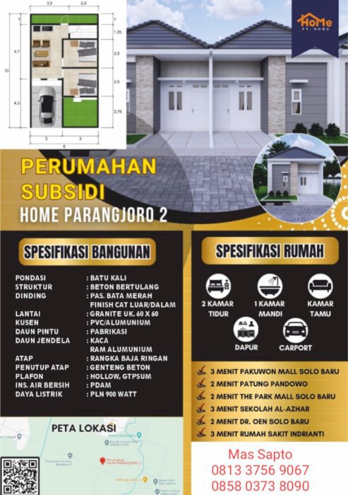 Jual Perumahan Subsidi Parangjoro