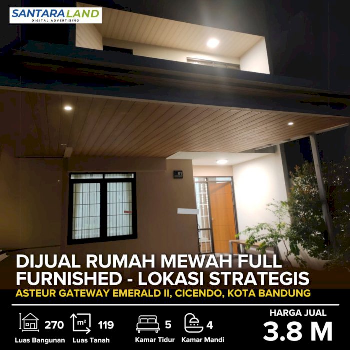 Dijual Rumah Mewah Pusat Kota Bandung Pasteur Gateway Full Furnished