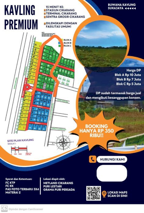 Dijual tanah kavling siap bangun lokasi strategis cibitung bekasi