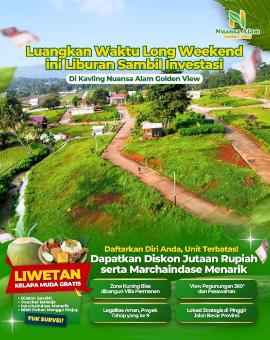 Tanah murah pinggir jalan Legalitas aman