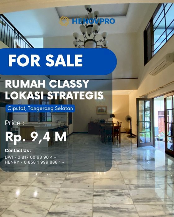 Rumah Classy, Elegan+ Material Jati di Lokasi Strategis, JARANG ADA