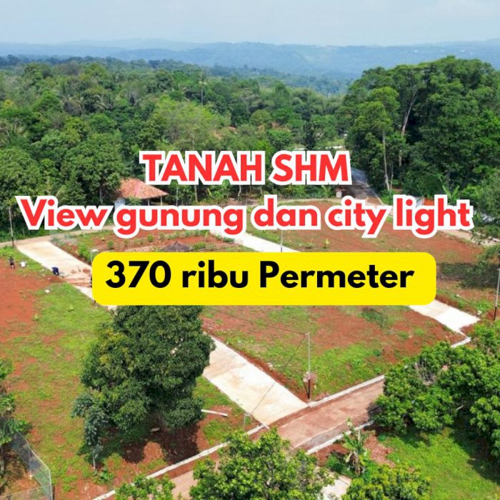 Tanah murah jual BU masuk mobil viewTANAH SHM VIEW GUNUNG