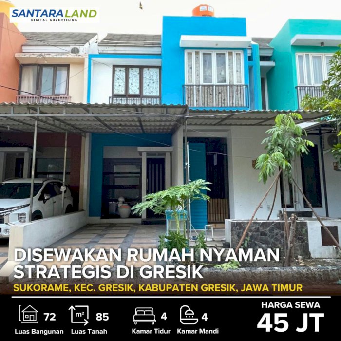 Disewakan Rumah Nyaman & Strategis di Gresik!