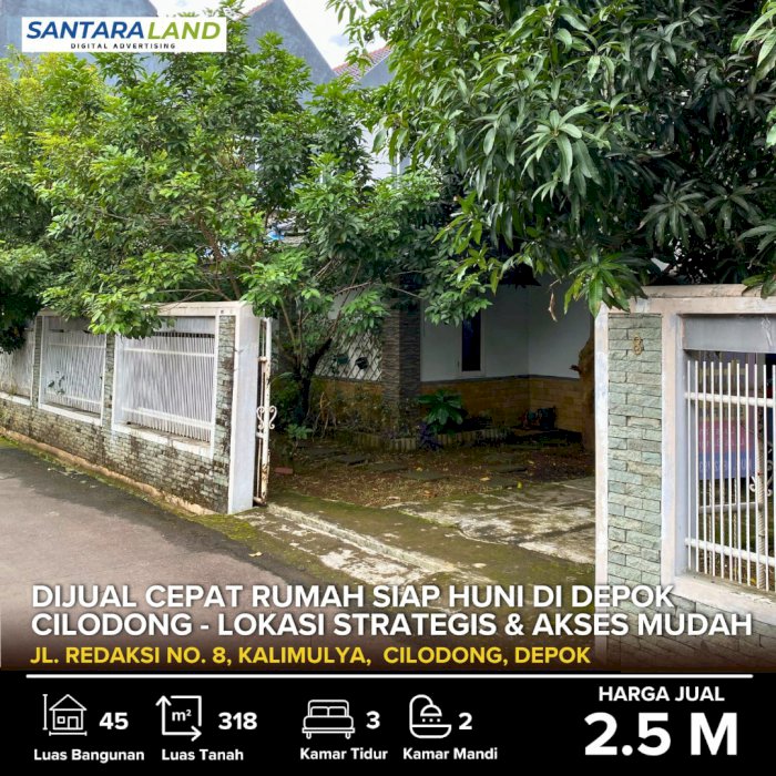 Dijual Cepat Rumah Siap Huni di Depok Cilodong  Lokasi Strategis