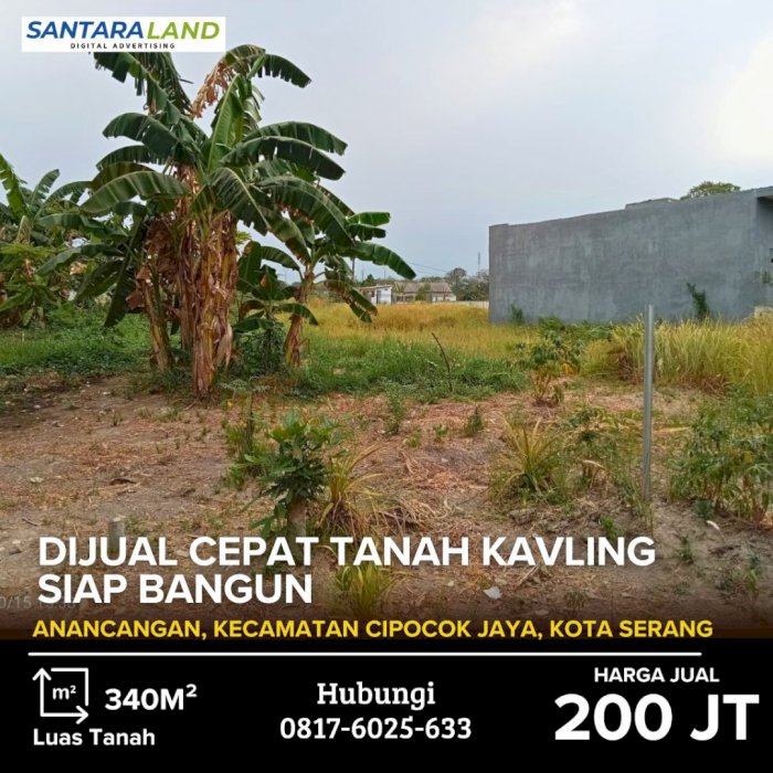 DIJUAL CEPAT TANAH KAVLING SIAP BANGUN