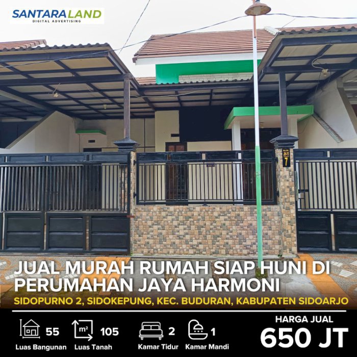 JUAL MURAH RUMAH SIAP HUNI DI PERUMAHAN JAYA HARMONI