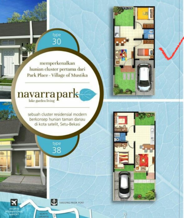 Rumah disewa / dikontrakkan - Cluster Navara  Mustika Park Place Setu