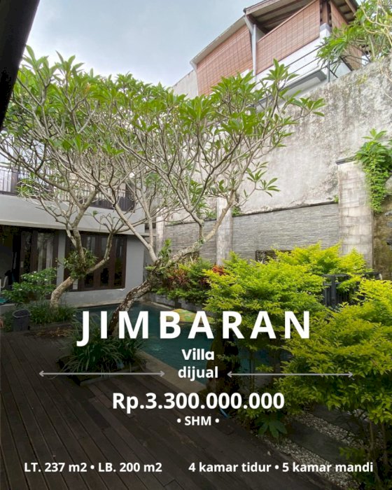 Jual villa siap huni lokasi Jimbaran  Bali