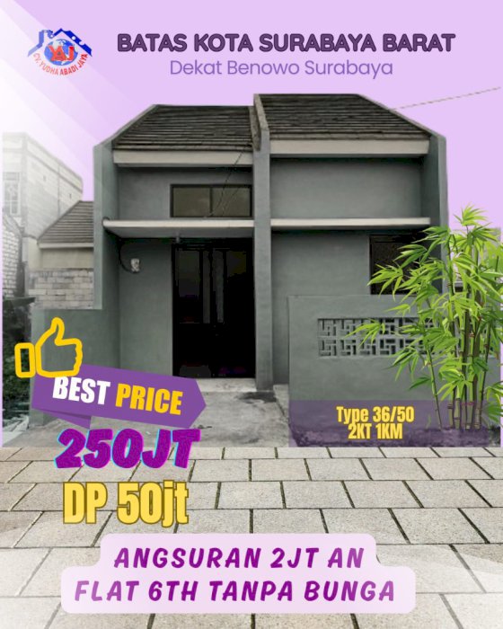 RUMAH MURAH DAN SIAP HUNI DAERAH SURABAYA BARAT