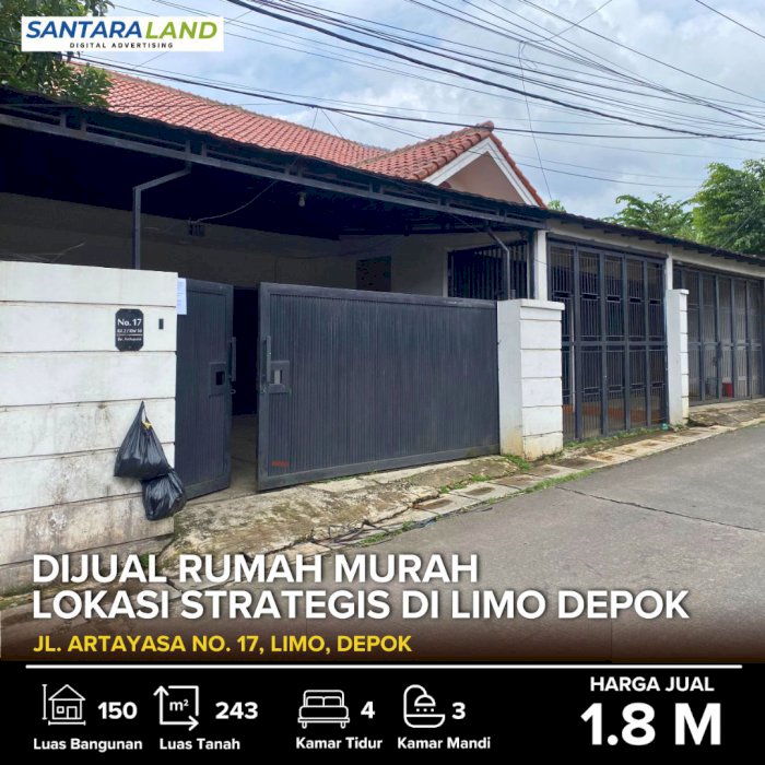 Dijual Rumah Murah di Limo Depok – Lokasi Strategis