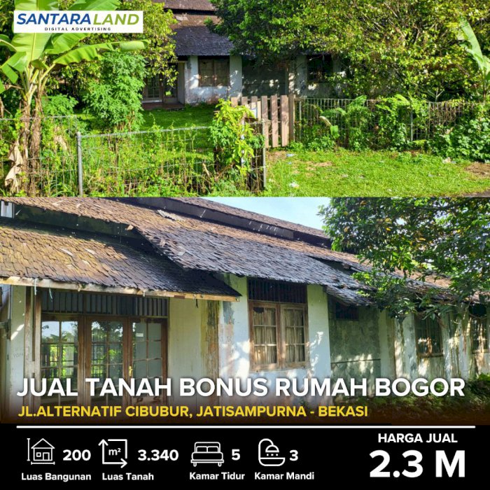 Jual Tanah Bonus Rumah Bogor