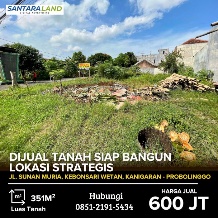 Dijual Tanah Siap Bangun Lokasi Strategis - Probolinggo