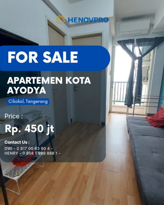 Dijual Apartemen. AYODHYA 2BR FURNISH City View Best Unit
