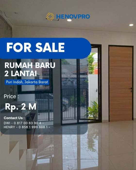 Dijual Cepat Rumah Baru 2 Lt. Siap Huni TANAH NGANTONG HOKI