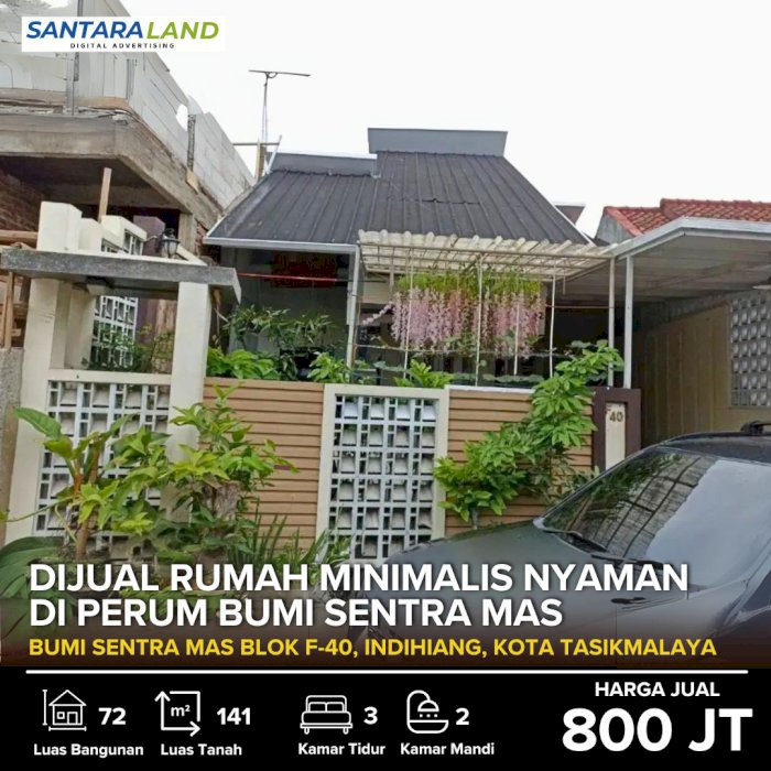Dijual Rumah Minimalis Nyaman di Perum Bumi Sentra Mas
