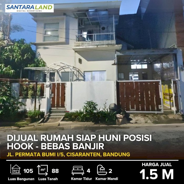 Dijual Rumah Siap Huni Posisi Hook - Bebas Banjir
