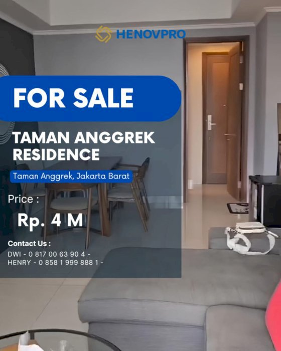 Dijual Cepat 3+1BR City Harga SPESIAL di Taman Anggrek Residences