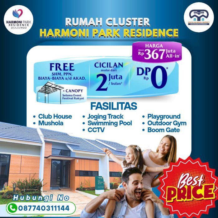 Rumah 0DP dan Free biaya biaya di Timur Cibubur