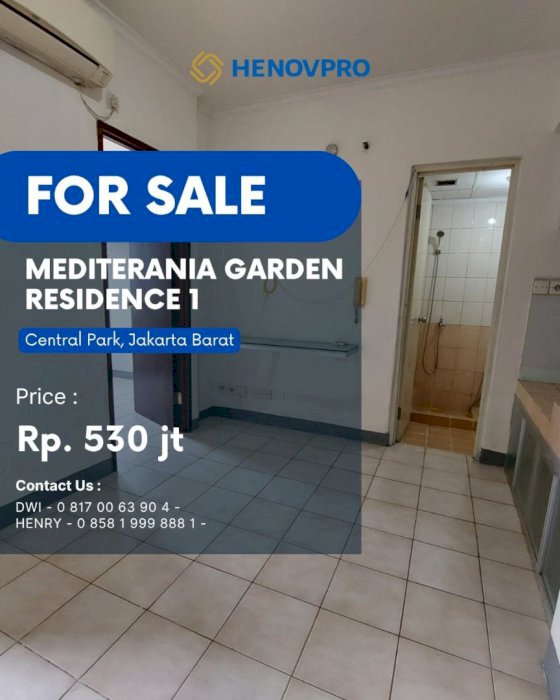 Dijual Mediterania 1 Apartment Unit 1BR Harga Spesial Jarang Ada