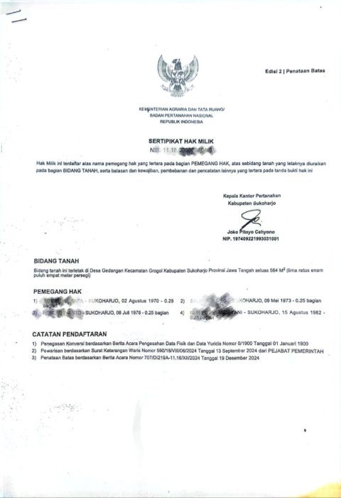 Tanah Murah Solo Baru