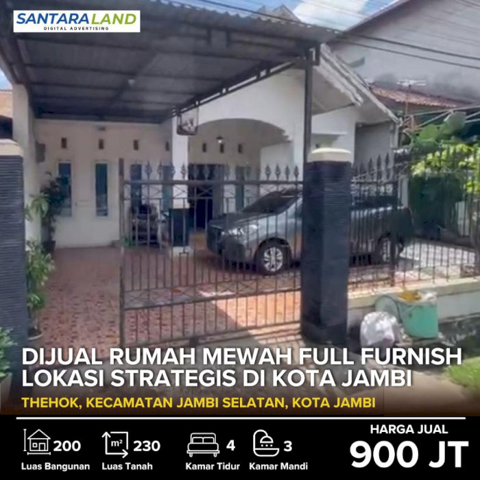 DIJUAL RUMAH MEWAH FULL FURNISH – LOKASI STRATEGIS DI KOTA JAMBI