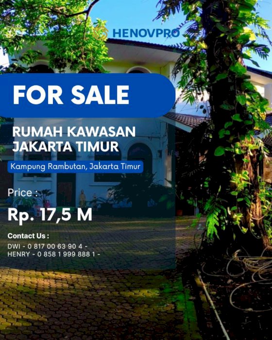 Di jual rumah di daerah Jakarta Timur, Kampung Rambutan