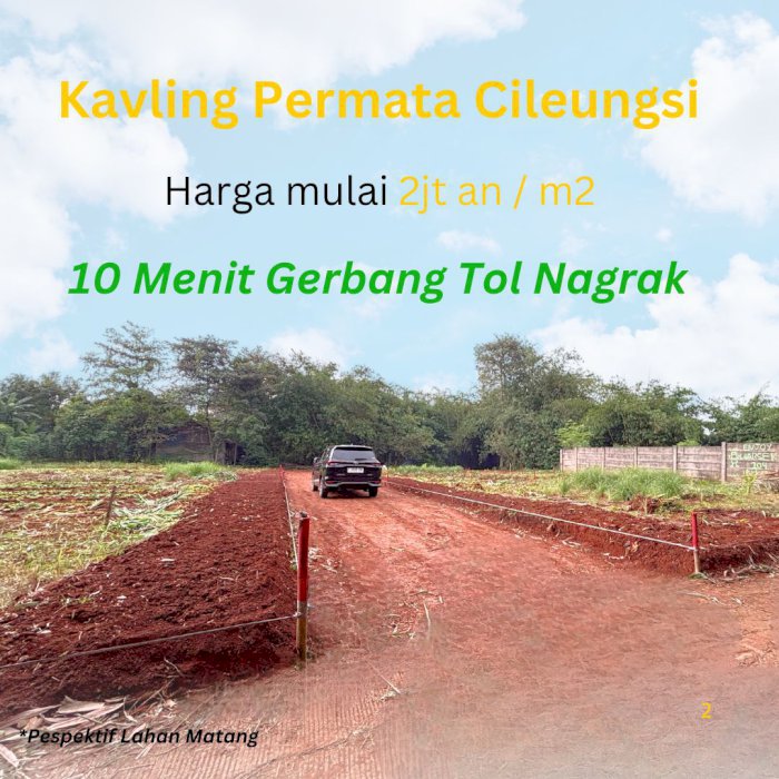 Dekat Tol Narogong! Kavling Siap Bangun di Permata Cileungsi
