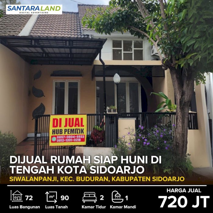 DIJUAL RUMAH SIAP HUNI DI TENGAH KOTA SIDOARJO