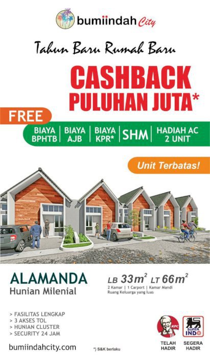 Dijual rumah milenial modern 2 lantai desain kekinian yang menarik