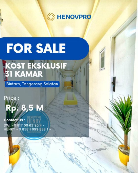 DIJUAL CEPAT  KOST EKSKLUSIF DI BINTARO INCOME BESAR