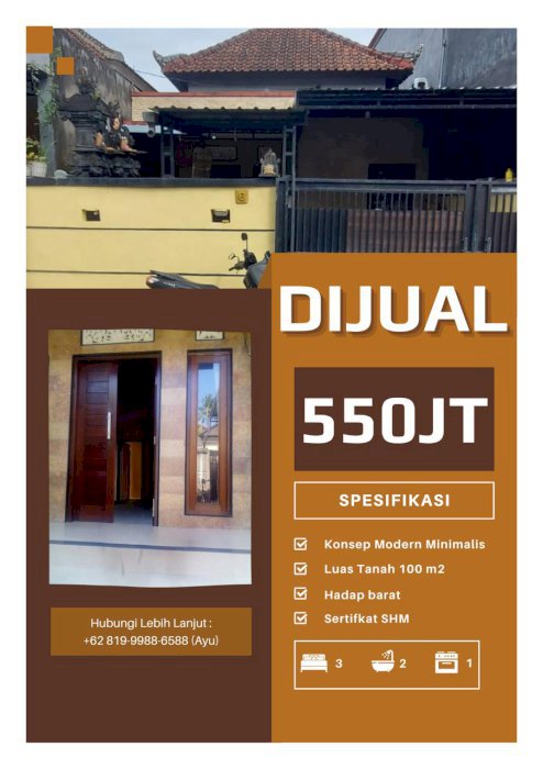 Dijual rumah milik pribadi