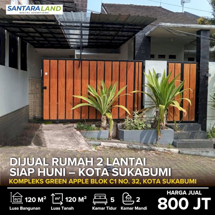 DIJUAL Rumah 2 Lantai Siap Huni – Kota Sukabumi