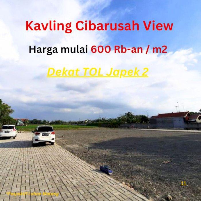 Kavling Cibarusah View Dekat Tol Japek 2, Cocok untuk Investasi