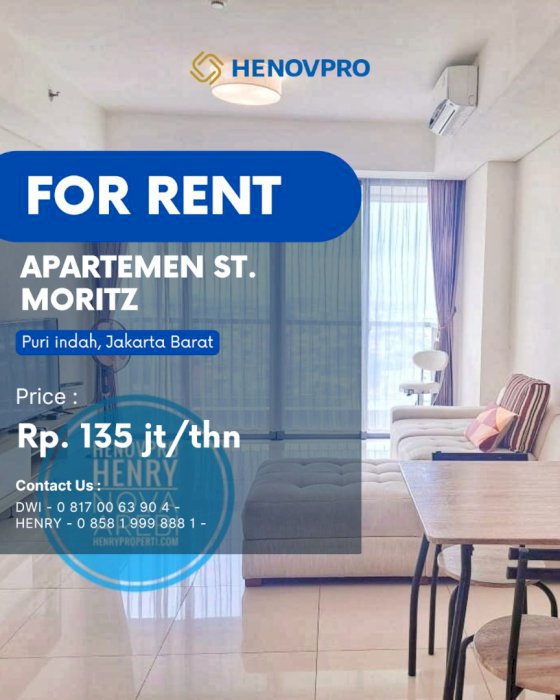 For Rent St. Moritz Unit 2+1BR Full Furnish City View Private Lift