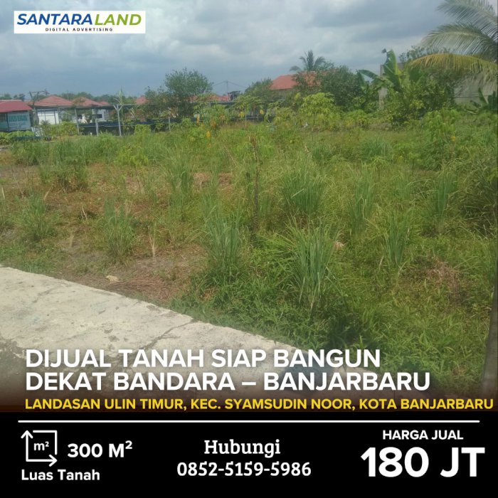 DIJUAL TANAH DEKAT BANDARA – BANJARBARU