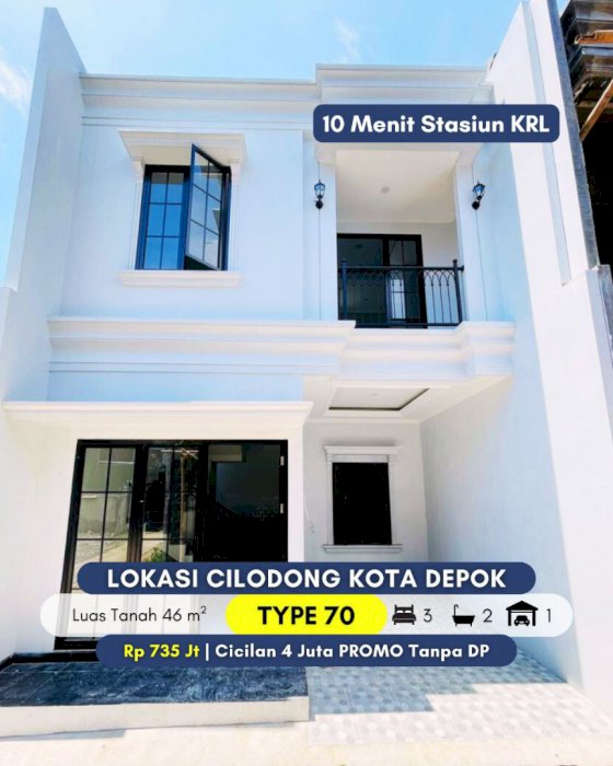 di jual rumah murah 2 lantai area KSU nempel GDC depok