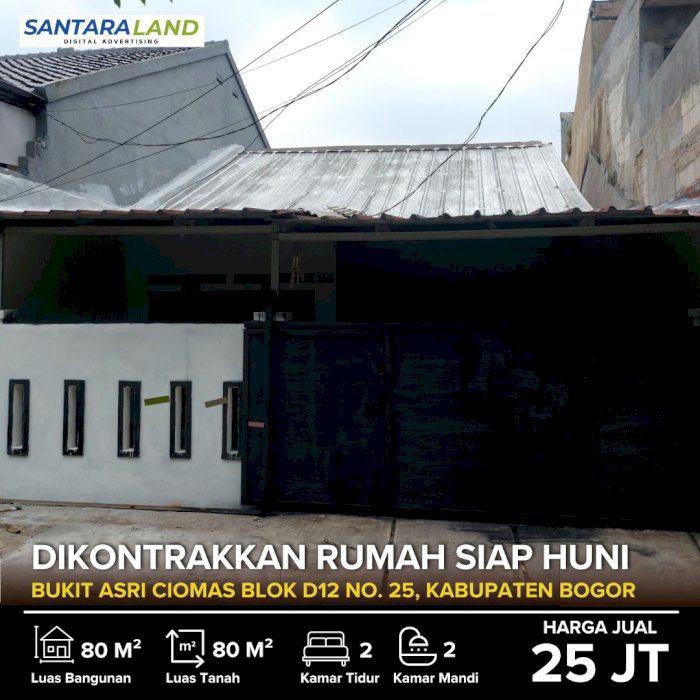 DIKONTRAKKAN RUMAH SIAP HUNI – BUKIT ASRI CIOMAS