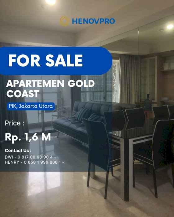 Dijual Gold Coast Apartment 1BR Mid FL Best City View harga 1,6 M