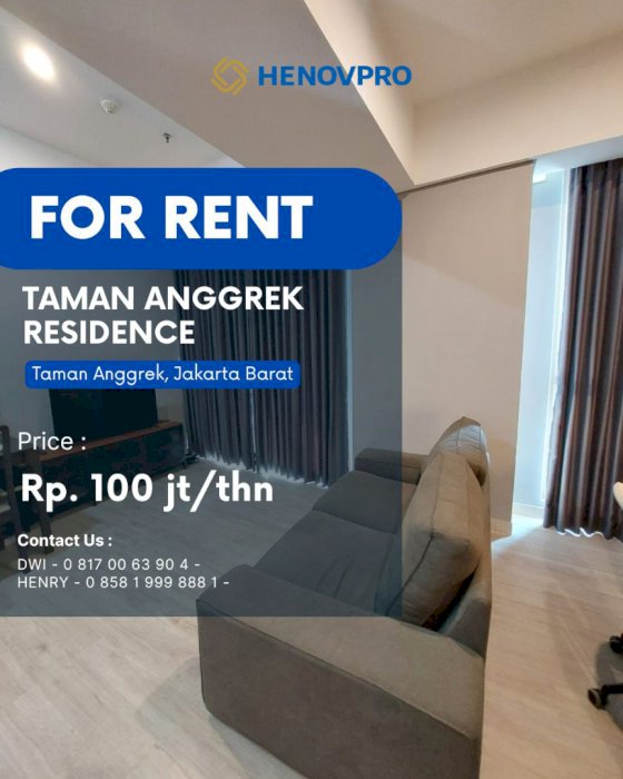 BRAND NEW Taman Anggrek Residence Unit 2BR BIG SIZE Full Furnish