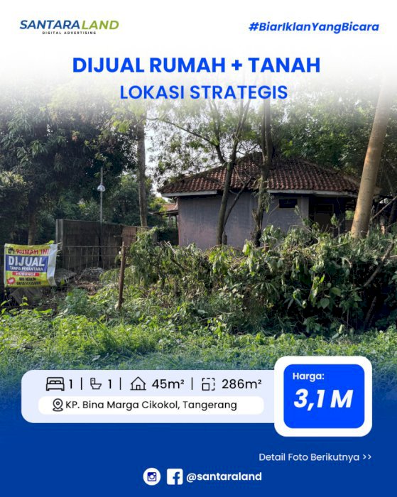 IJUAL RUMAH + TANAH LOKASI STRATEGIS JALAN PROTOKOL M.H. THAMRIN