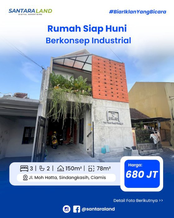 Rumah Siap Huni Berkonsep Industrial