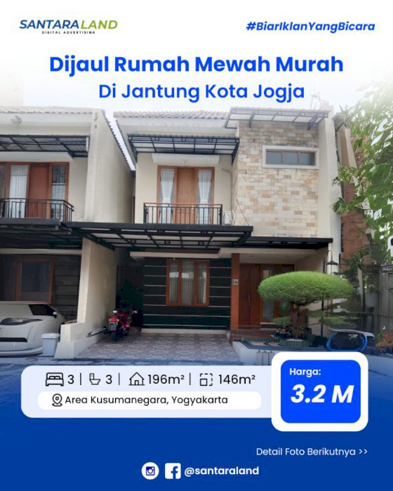 Dijaul Rumah Mewah Murah di Jantung Kota Jogja
